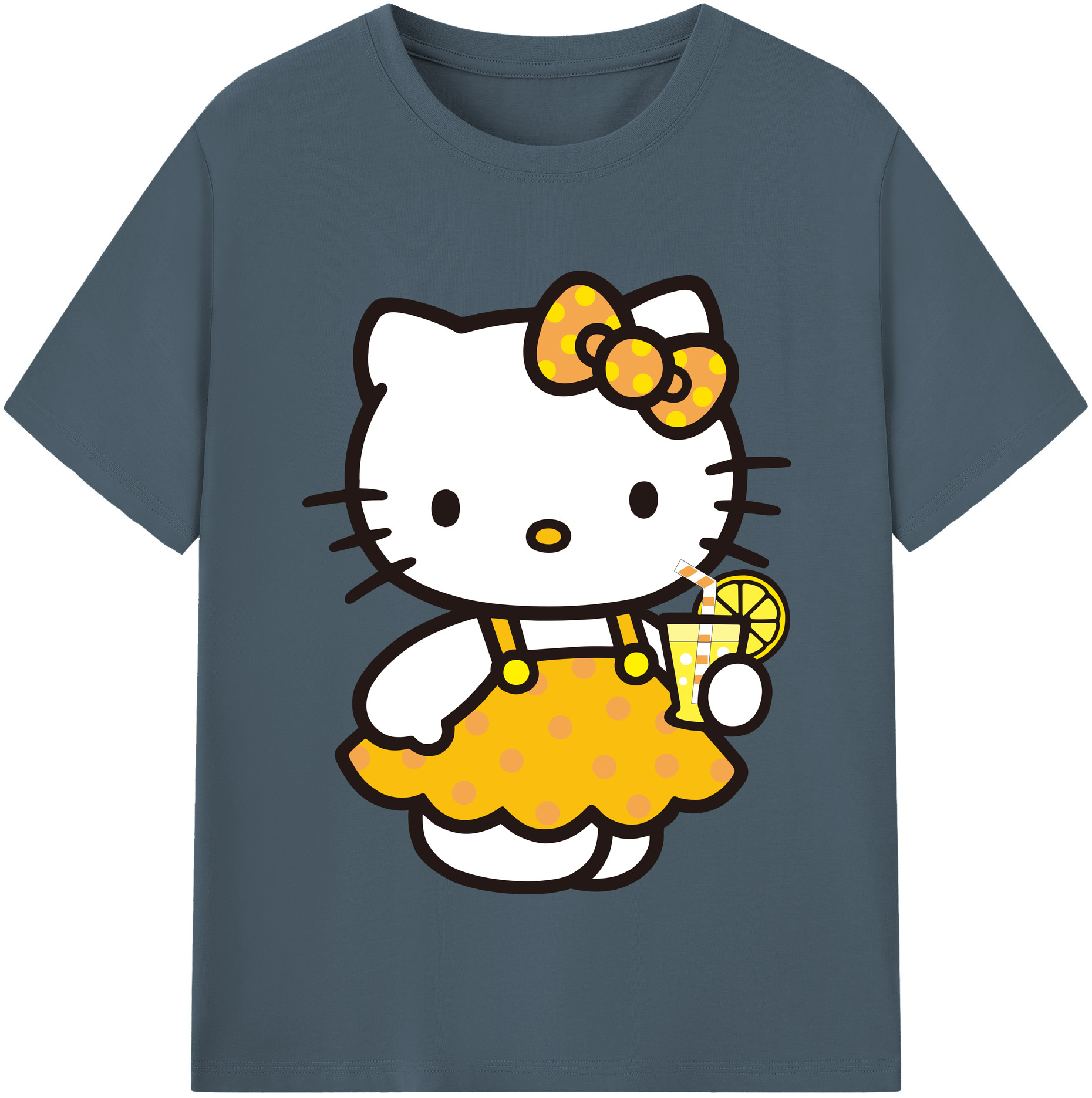 （画像用） Hello Kitty ハローキティ 綿100％半袖Tシャツ（フロントプリント）